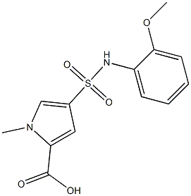 4-[(2-methoxyphenyl)sulfamoyl]-1-methyl-1H-pyrrole-2-carboxylic acid Struktur