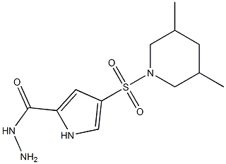 4-[(3,5-dimethylpiperidin-1-yl)sulfonyl]-1H-pyrrole-2-carbohydrazide Struktur