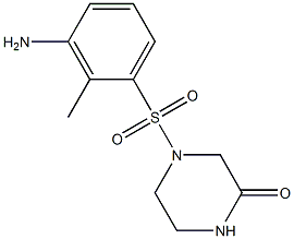 4-[(3-amino-2-methylbenzene)sulfonyl]piperazin-2-one Struktur