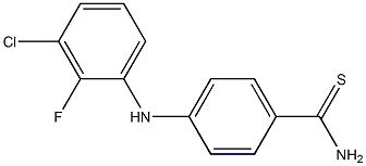 4-[(3-chloro-2-fluorophenyl)amino]benzene-1-carbothioamide Struktur