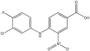 4-[(3-chloro-4-fluorophenyl)amino]-3-nitrobenzoic acid Struktur