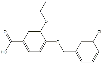 4-[(3-chlorophenyl)methoxy]-3-ethoxybenzoic acid Struktur