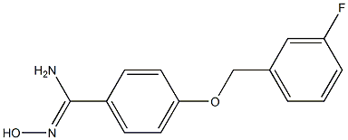 4-[(3-fluorobenzyl)oxy]-N'-hydroxybenzenecarboximidamide Struktur