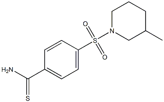 4-[(3-methylpiperidin-1-yl)sulfonyl]benzenecarbothioamide Struktur