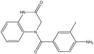 4-[(4-amino-3-methylphenyl)carbonyl]-1,2,3,4-tetrahydroquinoxalin-2-one Struktur