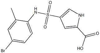 4-[(4-bromo-2-methylphenyl)sulfamoyl]-1H-pyrrole-2-carboxylic acid Struktur