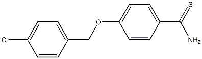 4-[(4-chlorophenyl)methoxy]benzene-1-carbothioamide Struktur