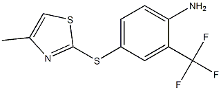 4-[(4-methyl-1,3-thiazol-2-yl)sulfanyl]-2-(trifluoromethyl)aniline Struktur