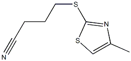 4-[(4-methyl-1,3-thiazol-2-yl)sulfanyl]butanenitrile Struktur