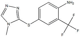 4-[(4-methyl-4H-1,2,4-triazol-3-yl)sulfanyl]-2-(trifluoromethyl)aniline Struktur