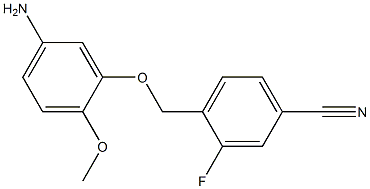 4-[(5-amino-2-methoxyphenoxy)methyl]-3-fluorobenzonitrile Struktur