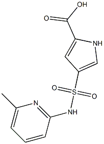 4-[(6-methylpyridin-2-yl)sulfamoyl]-1H-pyrrole-2-carboxylic acid Struktur