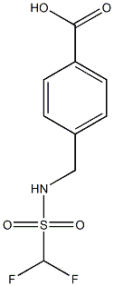 4-[(difluoromethane)sulfonamidomethyl]benzoic acid Struktur