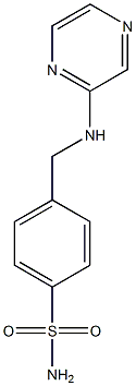 4-[(pyrazin-2-ylamino)methyl]benzene-1-sulfonamide Struktur