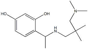 4-[1-({2-[(dimethylamino)methyl]-2-methylpropyl}amino)ethyl]benzene-1,3-diol Struktur