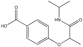 4-[1-(propan-2-ylcarbamoyl)ethoxy]benzoic acid Struktur