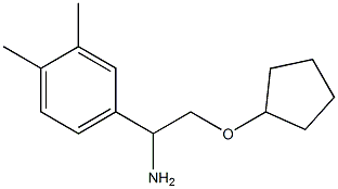 4-[1-amino-2-(cyclopentyloxy)ethyl]-1,2-dimethylbenzene Struktur