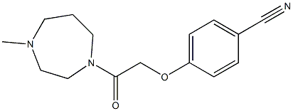 4-[2-(4-methyl-1,4-diazepan-1-yl)-2-oxoethoxy]benzonitrile Struktur