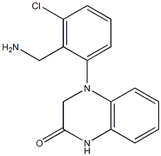 4-[2-(aminomethyl)-3-chlorophenyl]-1,2,3,4-tetrahydroquinoxalin-2-one Struktur