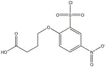 4-[2-(chlorosulfonyl)-4-nitrophenoxy]butanoic acid Struktur