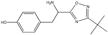 4-[2-amino-2-(3-tert-butyl-1,2,4-oxadiazol-5-yl)ethyl]phenol Struktur