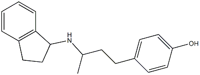 4-[3-(2,3-dihydro-1H-inden-1-ylamino)butyl]phenol Struktur