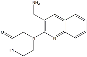 4-[3-(aminomethyl)quinolin-2-yl]piperazin-2-one Struktur