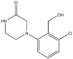 4-[3-chloro-2-(hydroxymethyl)phenyl]piperazin-2-one Struktur