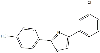 4-[4-(3-chlorophenyl)-1,3-thiazol-2-yl]phenol Struktur