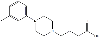 4-[4-(3-methylphenyl)piperazin-1-yl]butanoic acid Struktur