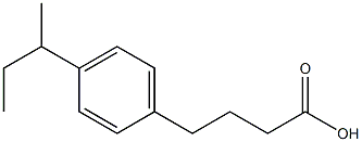 4-[4-(butan-2-yl)phenyl]butanoic acid Struktur