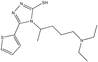 4-[4-(diethylamino)-1-methylbutyl]-5-(thiophen-2-yl)-4H-1,2,4-triazole-3-thiol Struktur