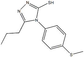 4-[4-(methylsulfanyl)phenyl]-5-propyl-4H-1,2,4-triazole-3-thiol Struktur