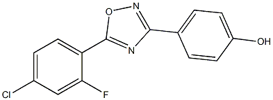 4-[5-(4-chloro-2-fluorophenyl)-1,2,4-oxadiazol-3-yl]phenol Struktur