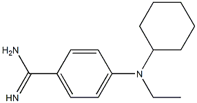 4-[cyclohexyl(ethyl)amino]benzene-1-carboximidamide Struktur