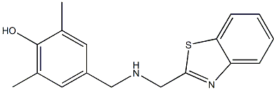 4-{[(1,3-benzothiazol-2-ylmethyl)amino]methyl}-2,6-dimethylphenol Struktur