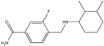 4-{[(2,3-dimethylcyclohexyl)amino]methyl}-3-fluorobenzamide Struktur