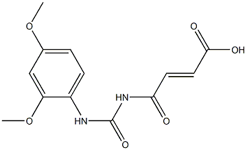 4-{[(2,4-dimethoxyphenyl)carbamoyl]amino}-4-oxobut-2-enoic acid Struktur