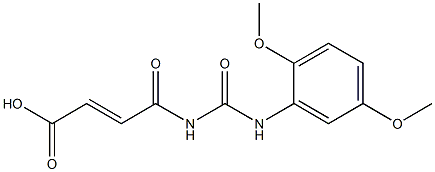 4-{[(2,5-dimethoxyphenyl)carbamoyl]amino}-4-oxobut-2-enoic acid Struktur