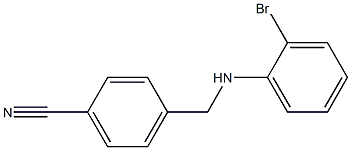 4-{[(2-bromophenyl)amino]methyl}benzonitrile Struktur