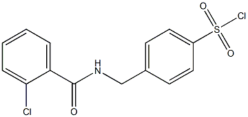 4-{[(2-chlorophenyl)formamido]methyl}benzene-1-sulfonyl chloride Struktur