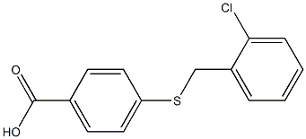 4-{[(2-chlorophenyl)methyl]sulfanyl}benzoic acid Struktur