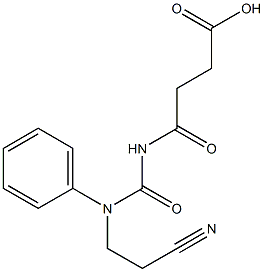 4-{[(2-cyanoethyl)(phenyl)carbamoyl]amino}-4-oxobutanoic acid Struktur