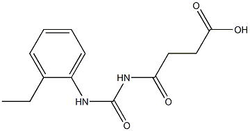 4-{[(2-ethylphenyl)carbamoyl]amino}-4-oxobutanoic acid Struktur