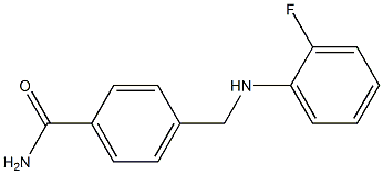 4-{[(2-fluorophenyl)amino]methyl}benzamide Struktur