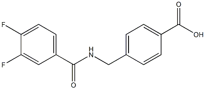 4-{[(3,4-difluorophenyl)formamido]methyl}benzoic acid Struktur