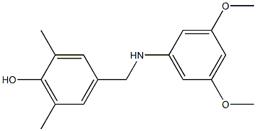 4-{[(3,5-dimethoxyphenyl)amino]methyl}-2,6-dimethylphenol Struktur