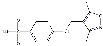 4-{[(3,5-dimethyl-1,2-oxazol-4-yl)methyl]amino}benzene-1-sulfonamide Struktur