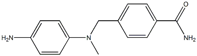 4-{[(4-aminophenyl)(methyl)amino]methyl}benzamide Struktur