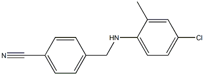 4-{[(4-chloro-2-methylphenyl)amino]methyl}benzonitrile Struktur